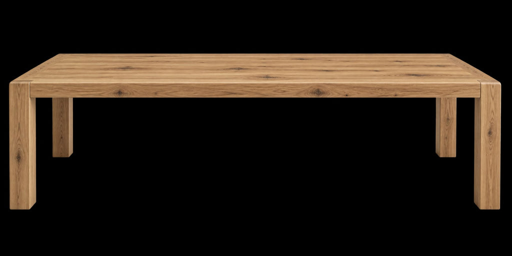 Masă dining Soffy din lemn masiv de stejar cu finisaj de ulei de blat, design cu margine dreaptă - 4Kanto